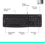 Logitech K120 for Business Keyboard — Black