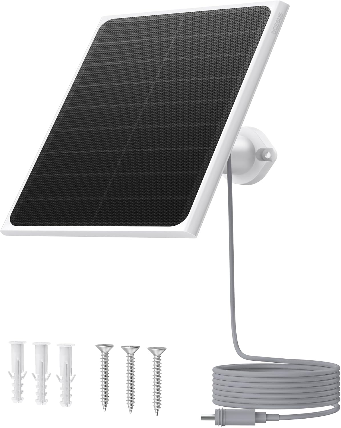Baseus A1 3W Solar Panel for Wireless Outdoor Security Camera, IP67 Waterproof, 4 Meters Cable