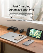 Belkin Gaming Dual USB-C Plug 65W, Wall Charger USB 3.0 Fast Charger with GaN Technology for Nintendo Switch 2, iPhone 16, iPad, MacBook Air, Chromebook, Samsung Galaxy S25 Ultra, and More - Black