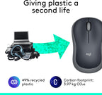 Logitech M185 Wireless Mouse — Black