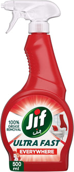 JIF Ultra Fast Cleaner Spray, Everywhere, 100% stain removal on fabrics, 500ml — front product image