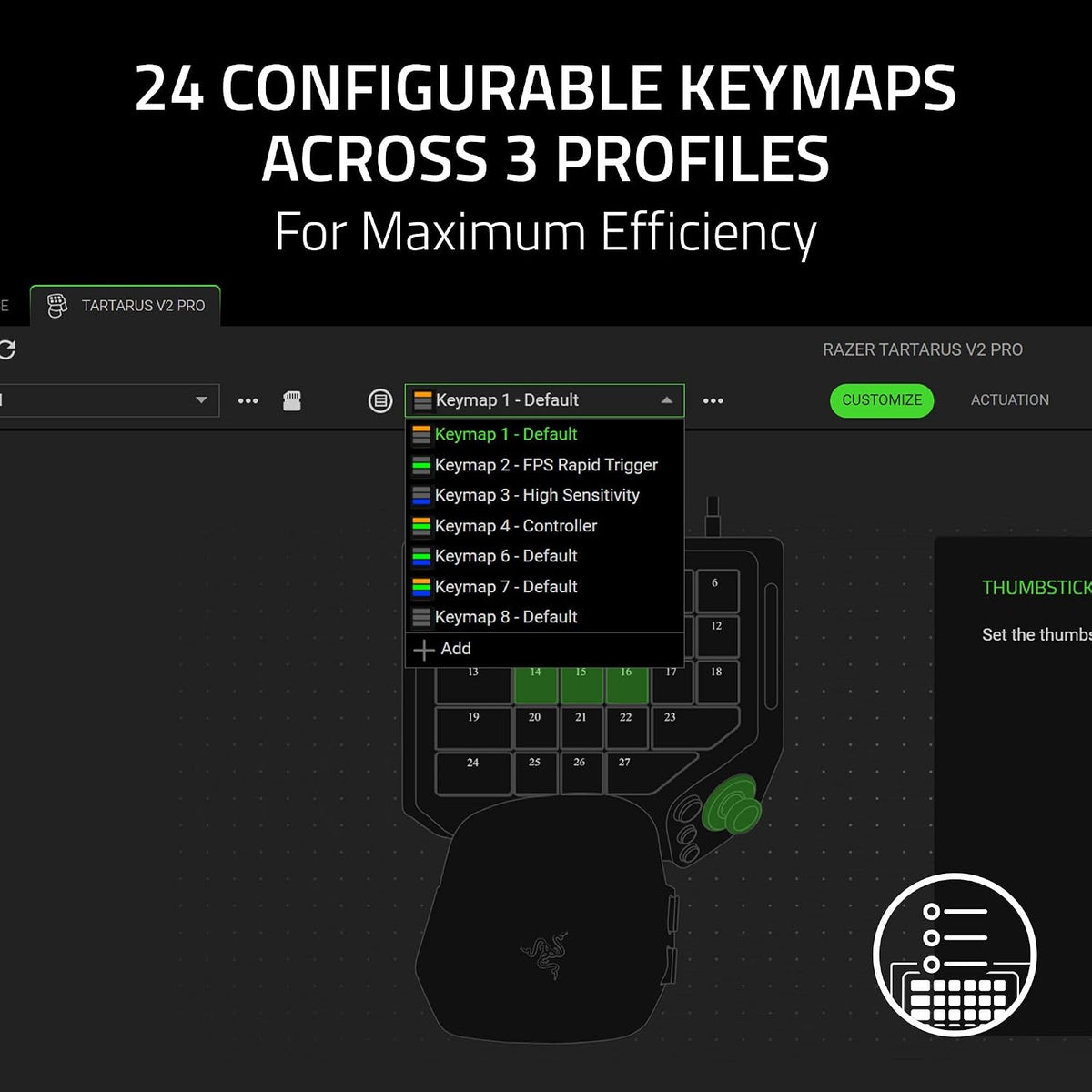 Razer Tartarus V2 Pro Left-Handed Analog Optical Gaming Keypad — product image 5