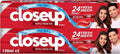 Closeup Triple Fresh Gel Toothpaste, Red Hot, for 24HR fresh breath, 120ml x 2 — front product image