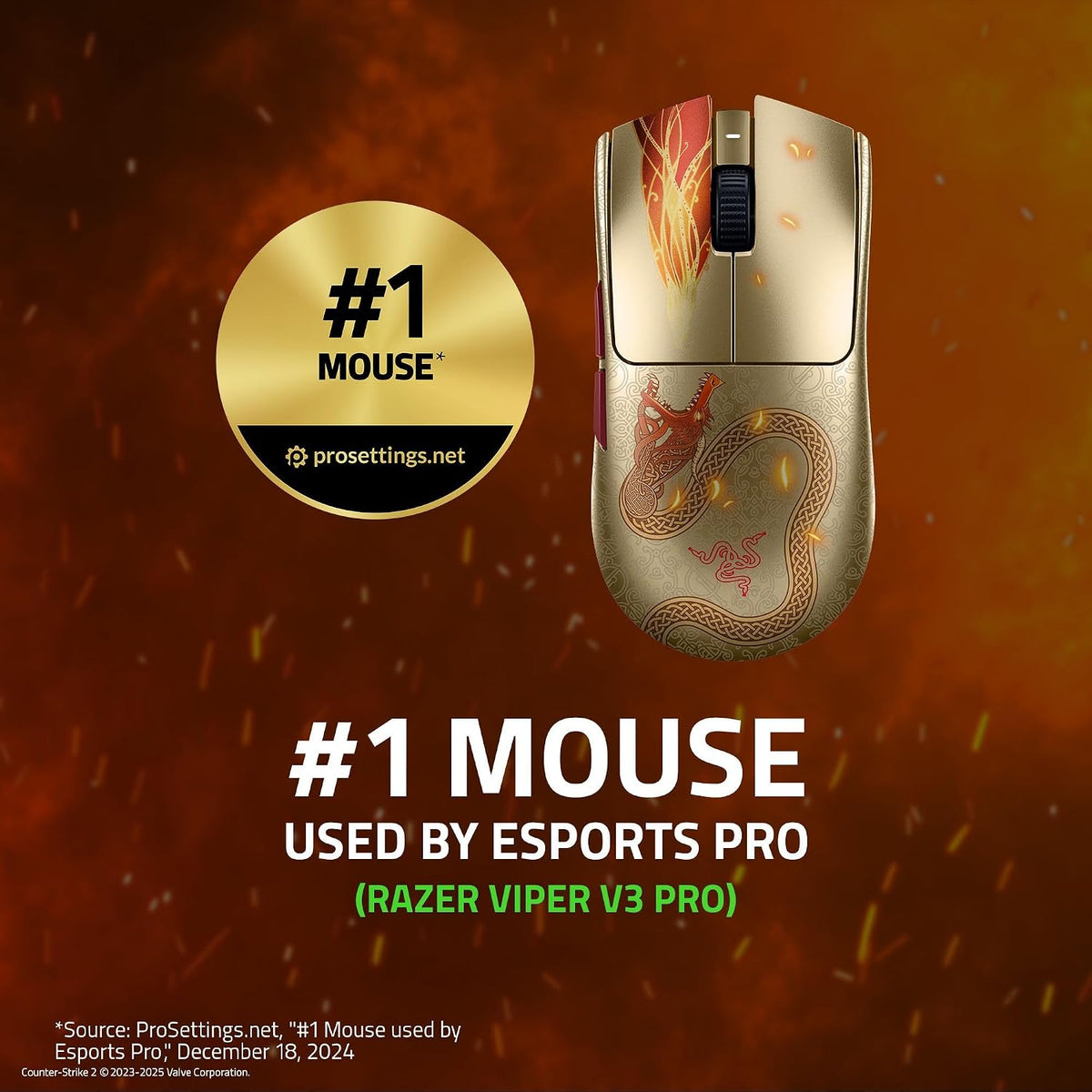 Razer Viper V3 Pro Wireless Esports Gaming Mouse — Counter-Strike 2 Edition — product image 2