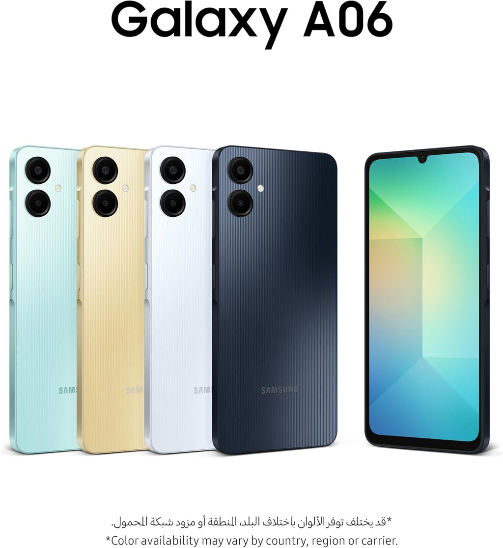 Samsung Galaxy A06 LTE, Android Smartphone, Dual SIM Mobile Phone, 4GB RAM, 128GB Storage, Black (UAE Version)