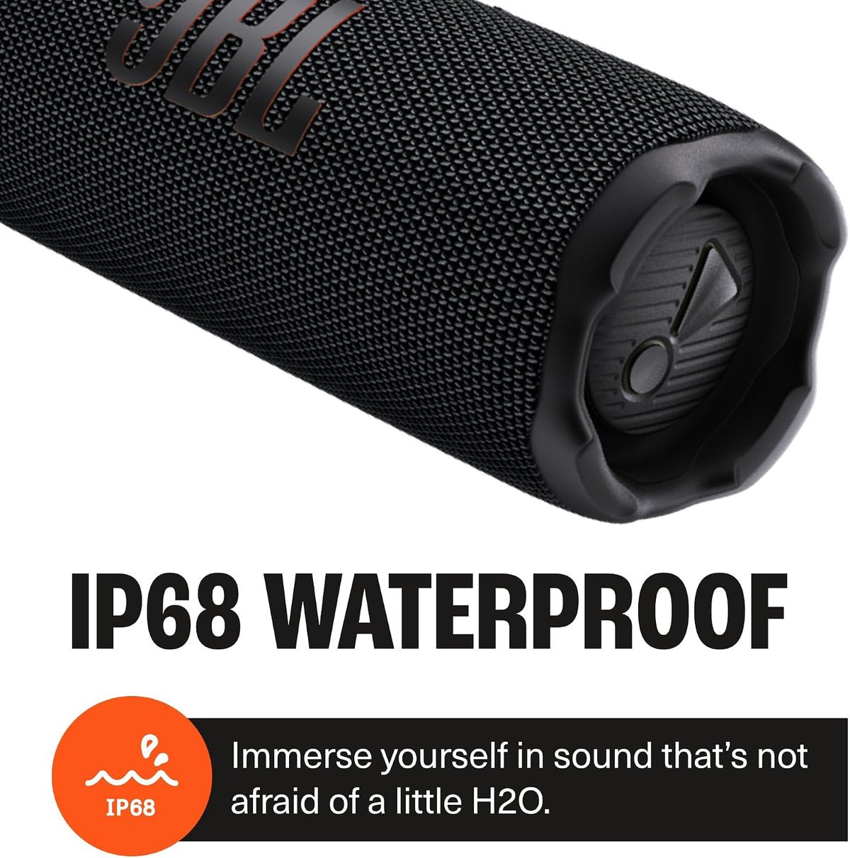 JBL Flip 7 with USB-C Braided Cable — Black