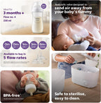 Philips AVENT PHILIPS Natural Bottle (330ml, Pack of 2, SCF036/20) — Clear