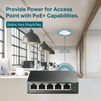 TP-Link TL-SF1005P V2 | 5 Port Fast Ethernet PoE Switch | 4 PoE+ Ports @67W | Desktop | Plug & Play | Sturdy Metal w/Shielded Ports | Fanless | Limited Lifetime Protection | Extend & Priority Mode