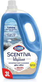 Clorox Scentiva Disinfectant Floor Cleaner 3L, Red Sea Breeze, Kills 99.9% of Viruses and Bacteria, Bleach Free — front product image
