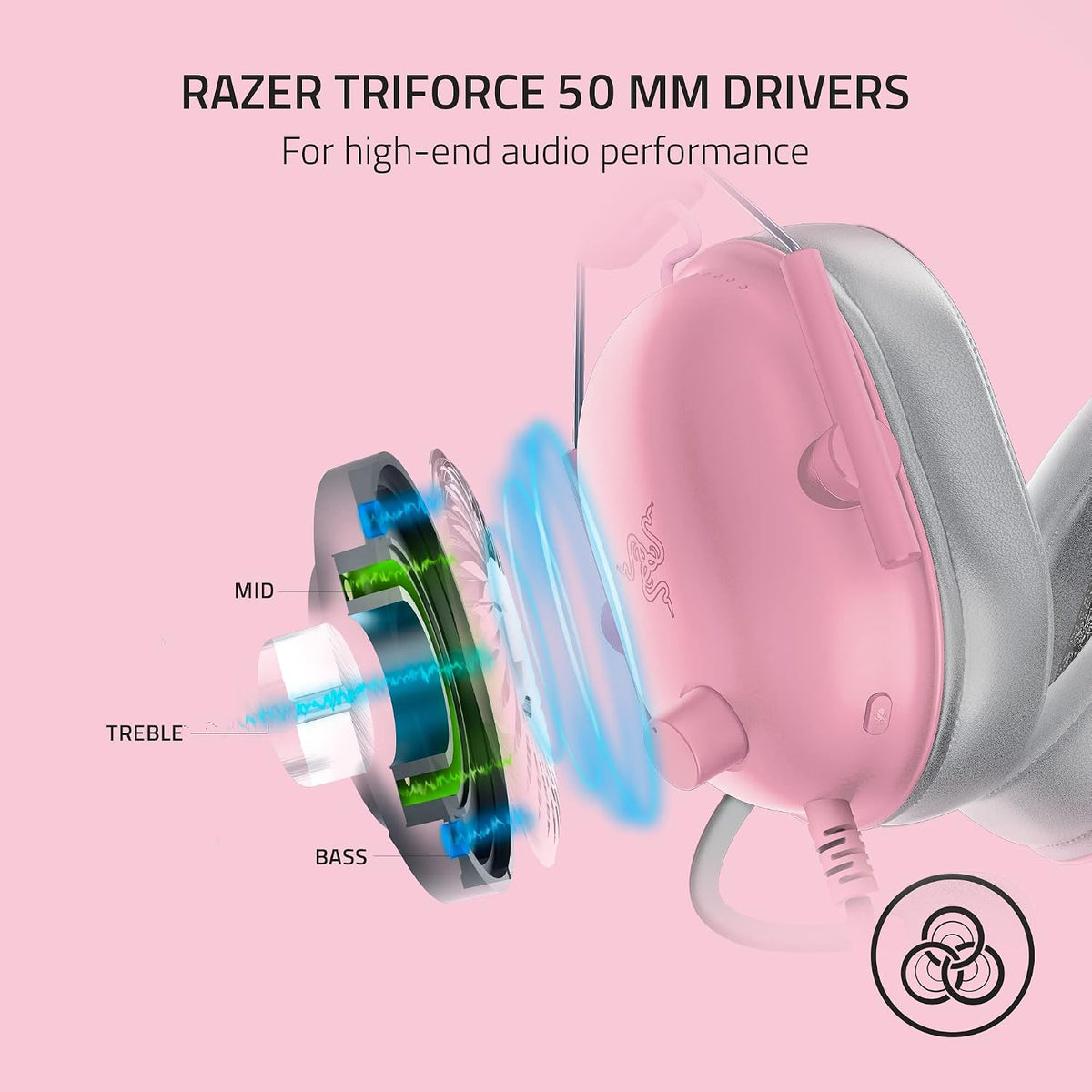 Razer BlackShark V2 X Gaming Headset — Quartz Pink — product image 3