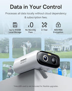 Baseus S1 Lite Solar Outdoor Security Camera 2K — Solo Camera — White