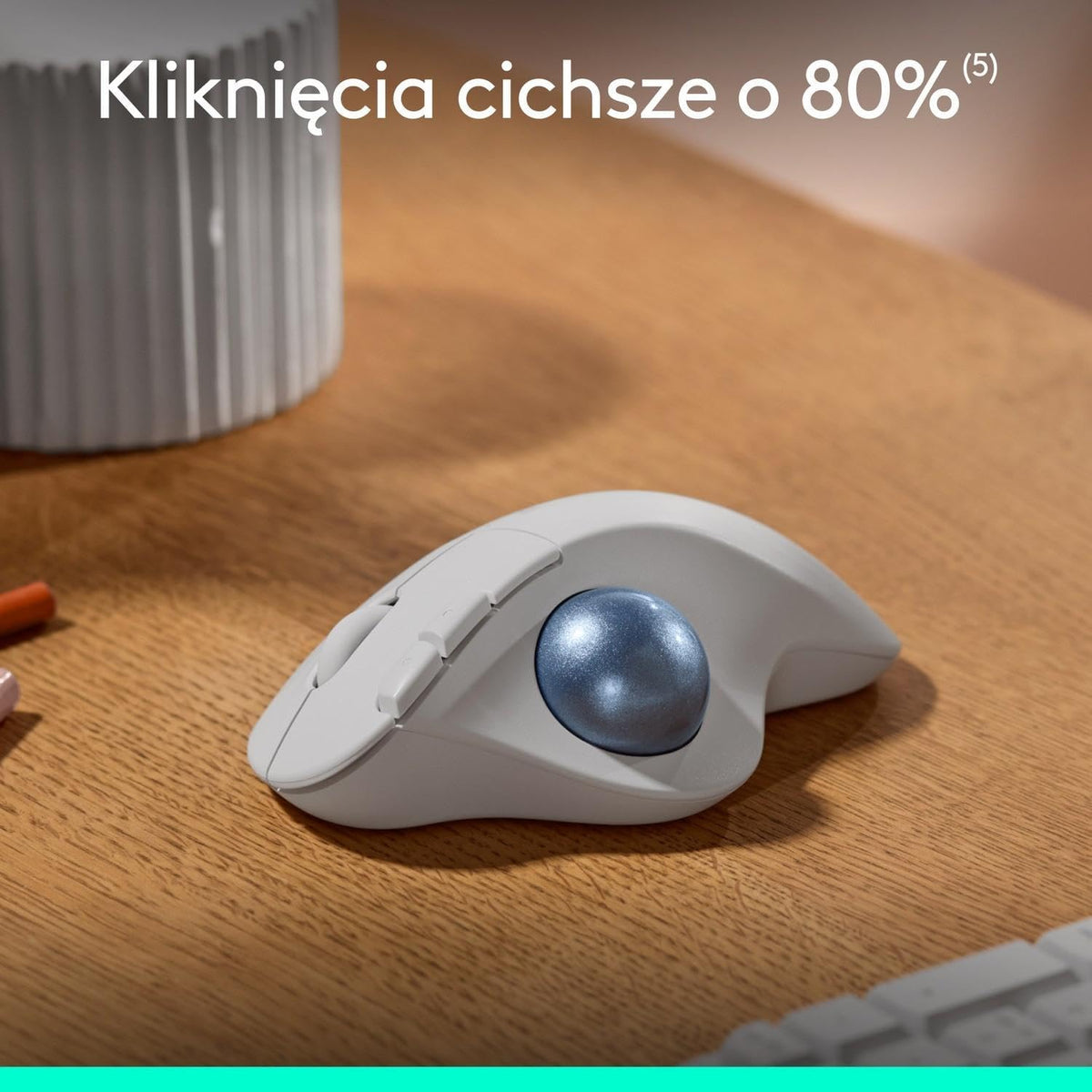 Logitech ERGO M575S Wireless Mouse — Off White