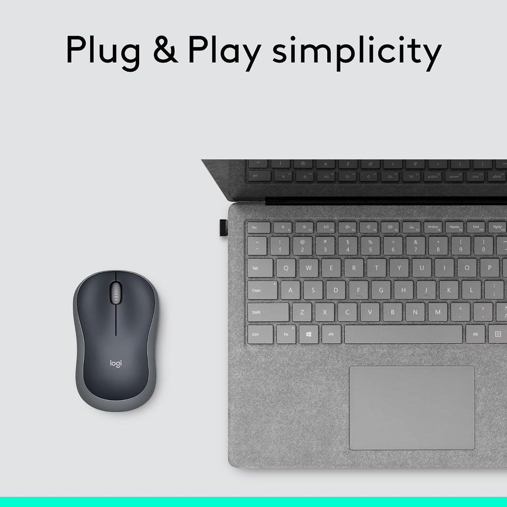 Logitech M185 Wireless Mouse — Black