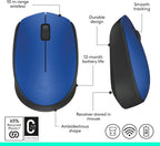 Logitech M171 Wireless Mouse — Blue