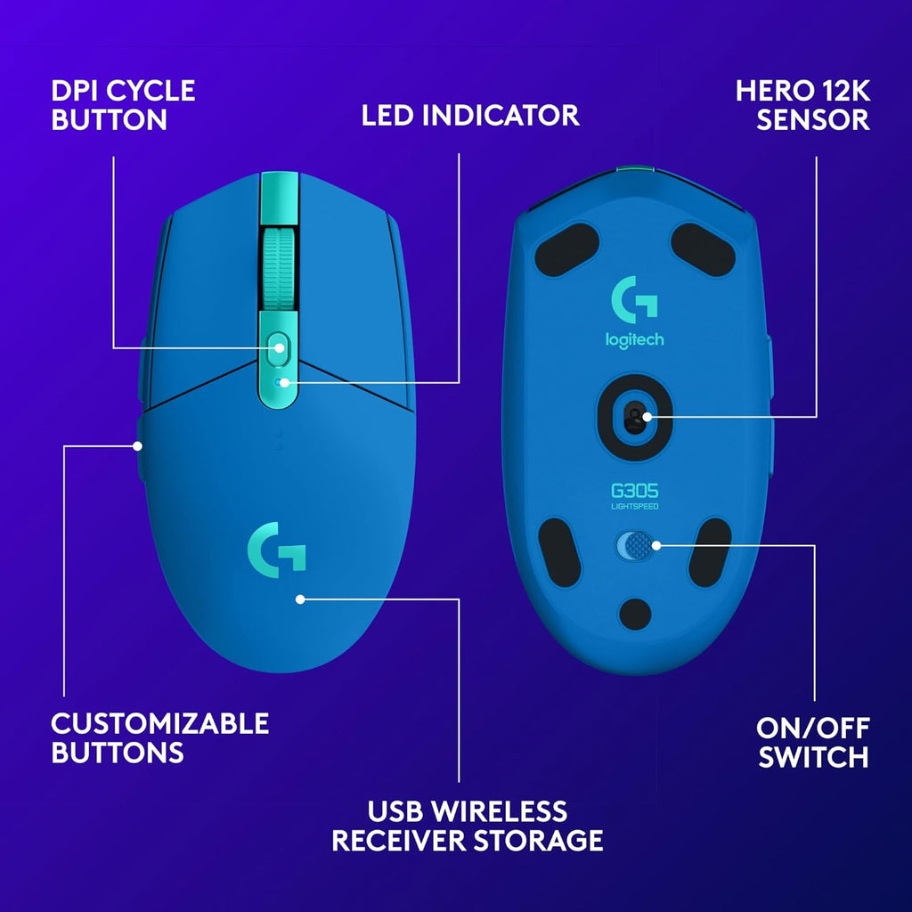 Logitech G305 Wireless Gaming Mouse — Blue