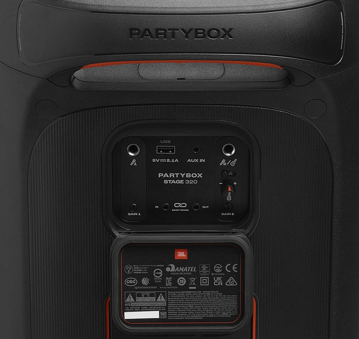 JBL PartyBox Stage 320 with divvi Carrying Bag