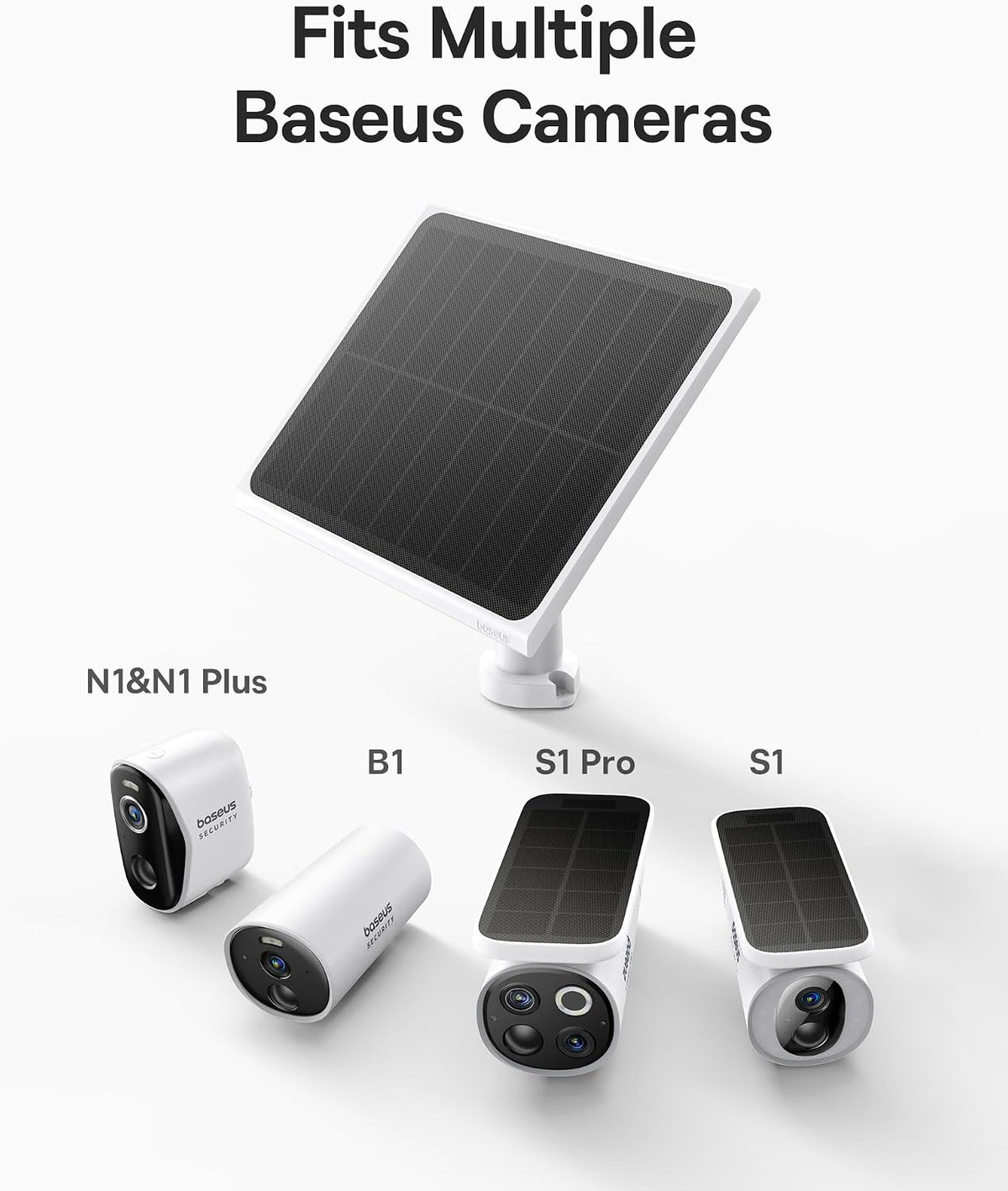 Baseus A1 3W Solar Panel for Wireless Outdoor Security Camera, IP67 Waterproof, 4 Meters Cable