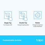 Tapo TP-Link S200D Smart Remote Dimmer Switch, Multiple Ways Control, Real-Time Notifications, No wire Required, Battery included, Hub Required sold separately, Easy Setup and Use
