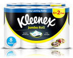 Kleenex Multi Purpose Kitchen Tissue Paper Towel, 2 PLY, 8 Rolls x 90 Sheets, Absorbent Towels for all Surfaces — front product image