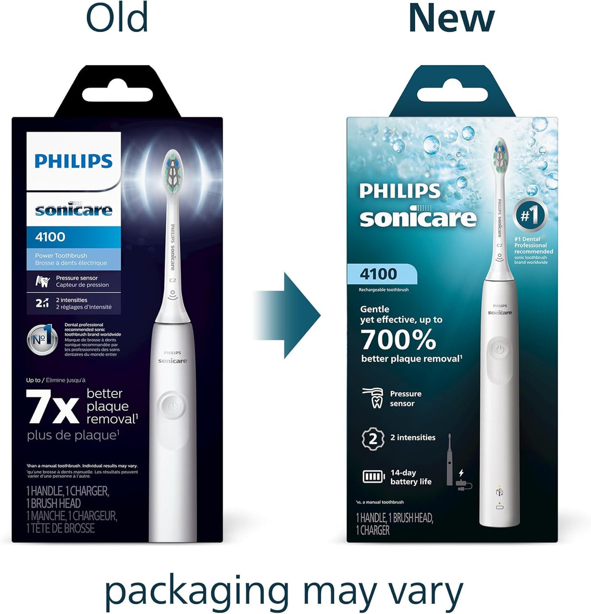 Philips Sonicare Philips 4100 Power Toothbrush, Rechargeable Electric Toothbrush with Pressure Sensor, White HX3681/23 — White