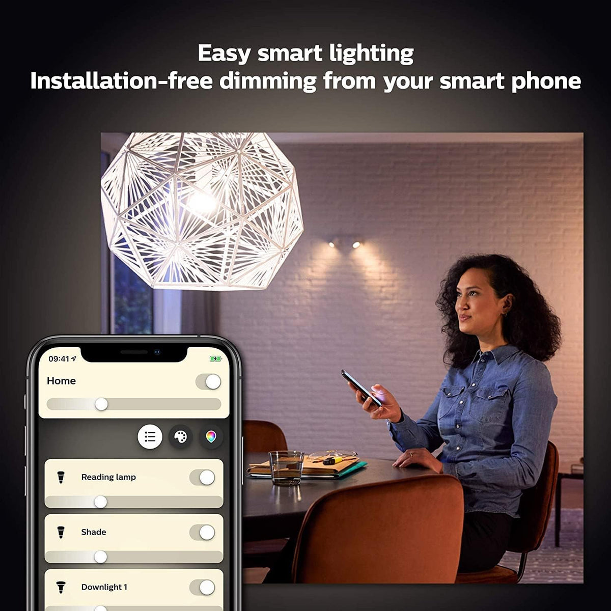 Philips Hue NEW White Smart Light Bulb 60W - 806 Lumen 2 Pack [E27 Edison Screw] With Bluetooth. Works with Alexa, Google Assistant, Apple Homekit. For Home Indoor Lighting, Livingroom and Bedroom. — White