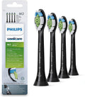 Philips Sonicare Optimal Whitening Black BrushSync Heads (Compatible with all Philips Sonicare Handles), 4 Pack — Black