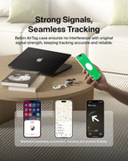 Belkin Airtag Case With Strap, Secure Holder Protective Cover For Air Tag Scratch Resistance Accessory - White