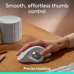 Logitech ERGO M575S Wireless Mouse — Off White / Silver Ball