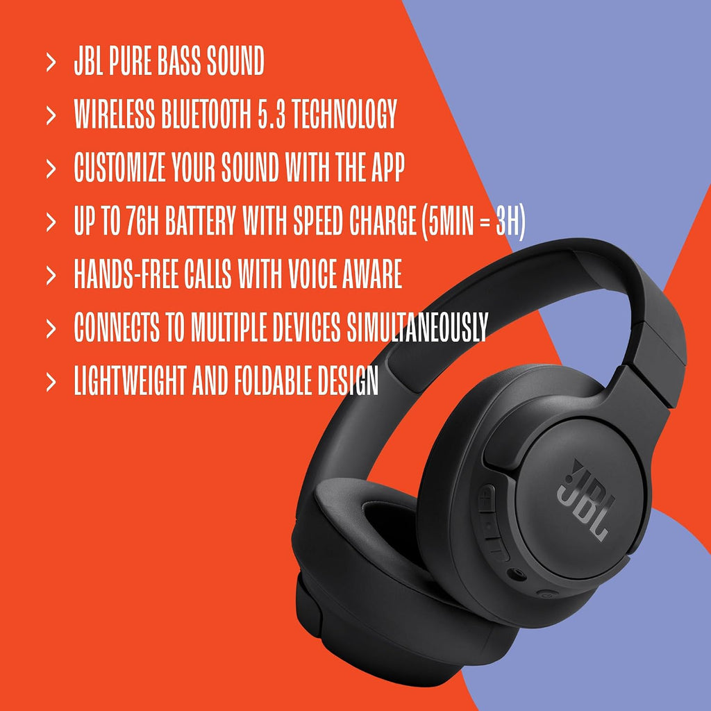 JBL Tune 720BT Wireless Over-Ear Headphones — Blue