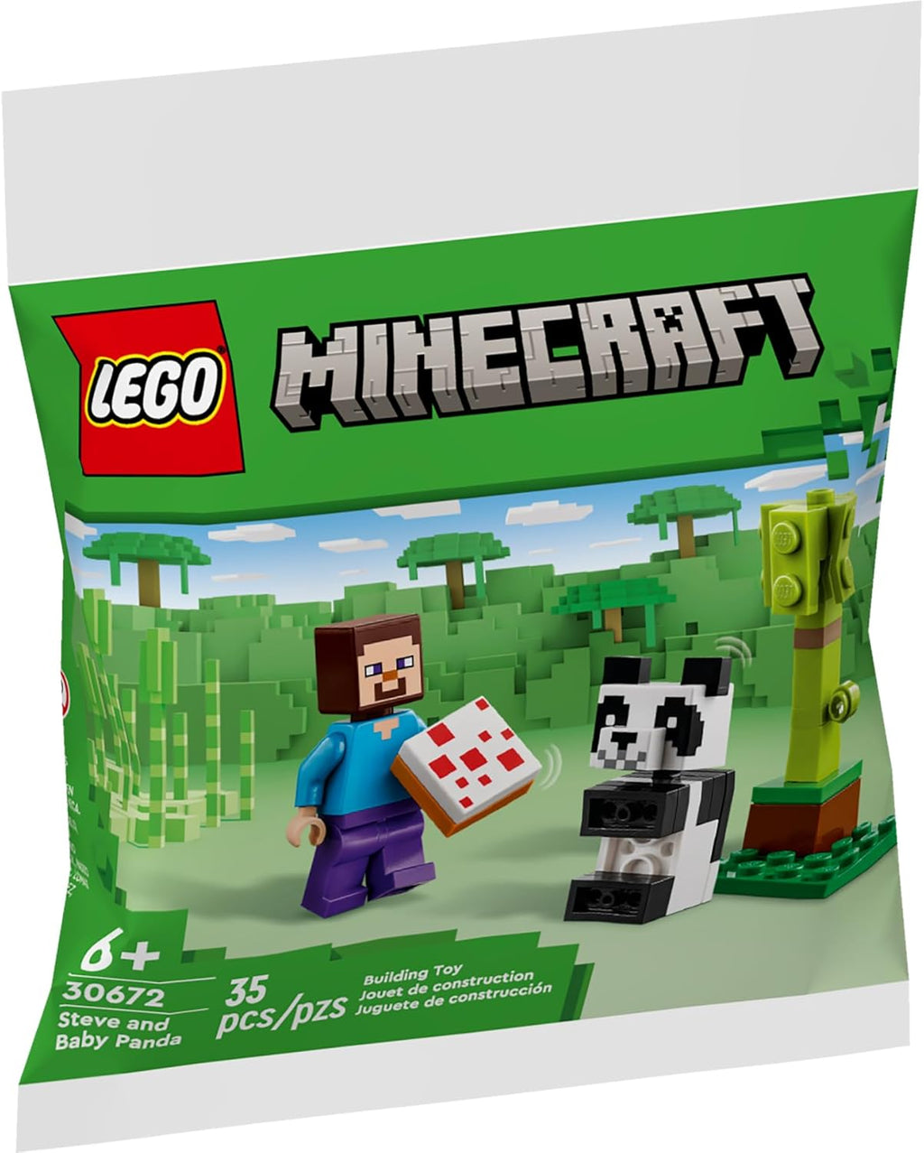 LEGO 30672 Steve and Baby Panda - New. — image 2
