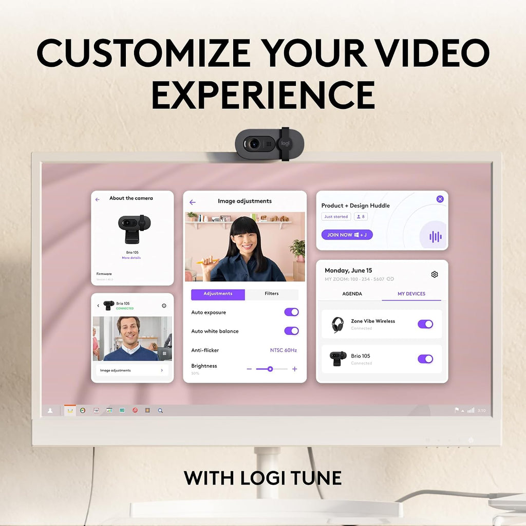 Logitech BRIO 105 Webcam — Graphite