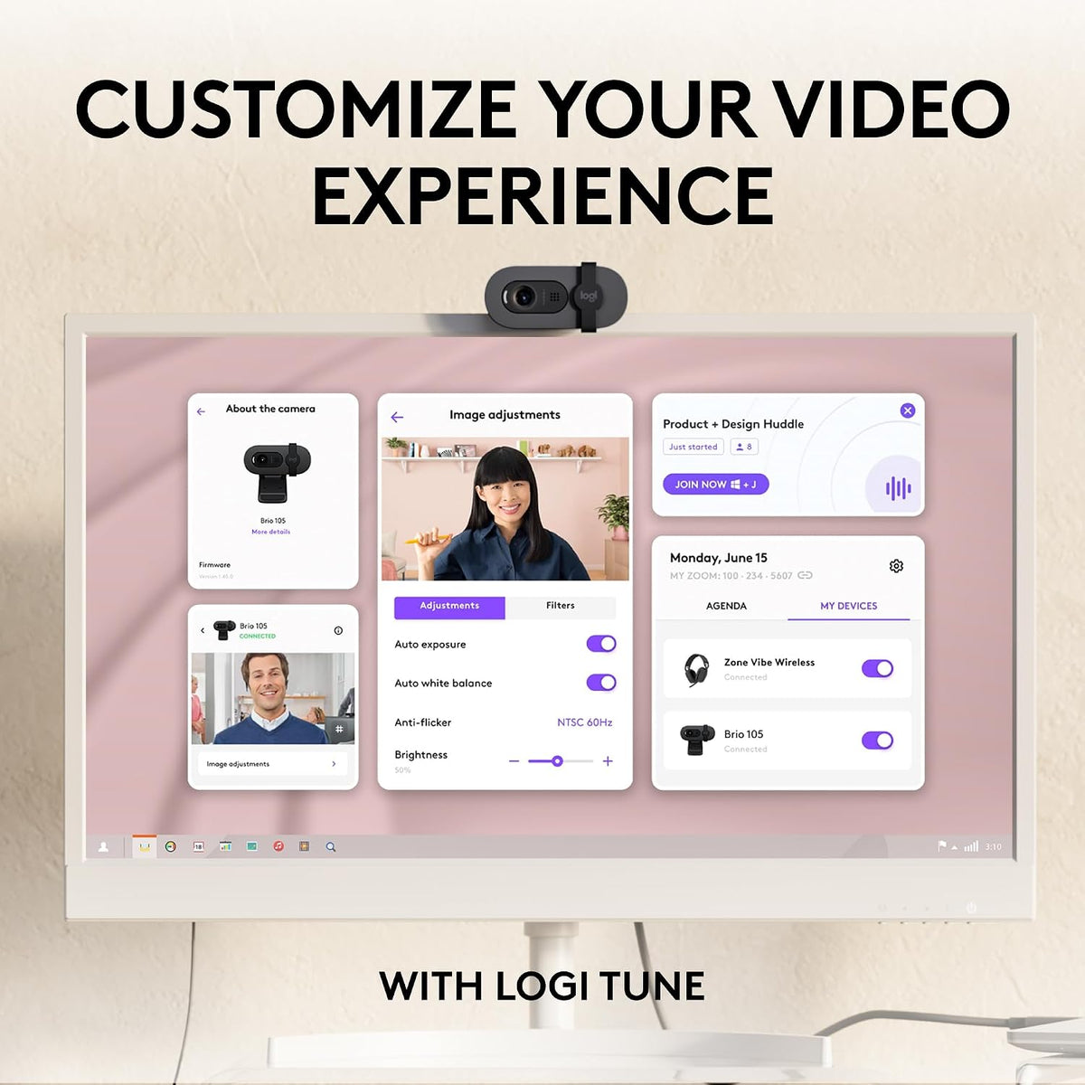 Logitech BRIO 105 Webcam — Graphite