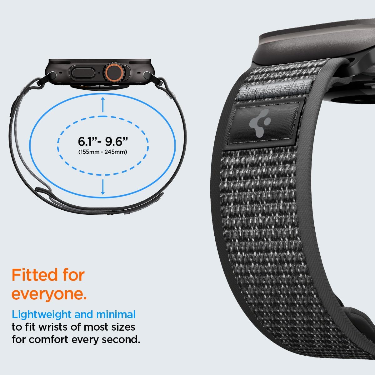 Spigen Athlex Air 2 for Apple Watch Band for Apple Watch Ultra 4/3/2/1 49mm — Active Black Gray — product image 4