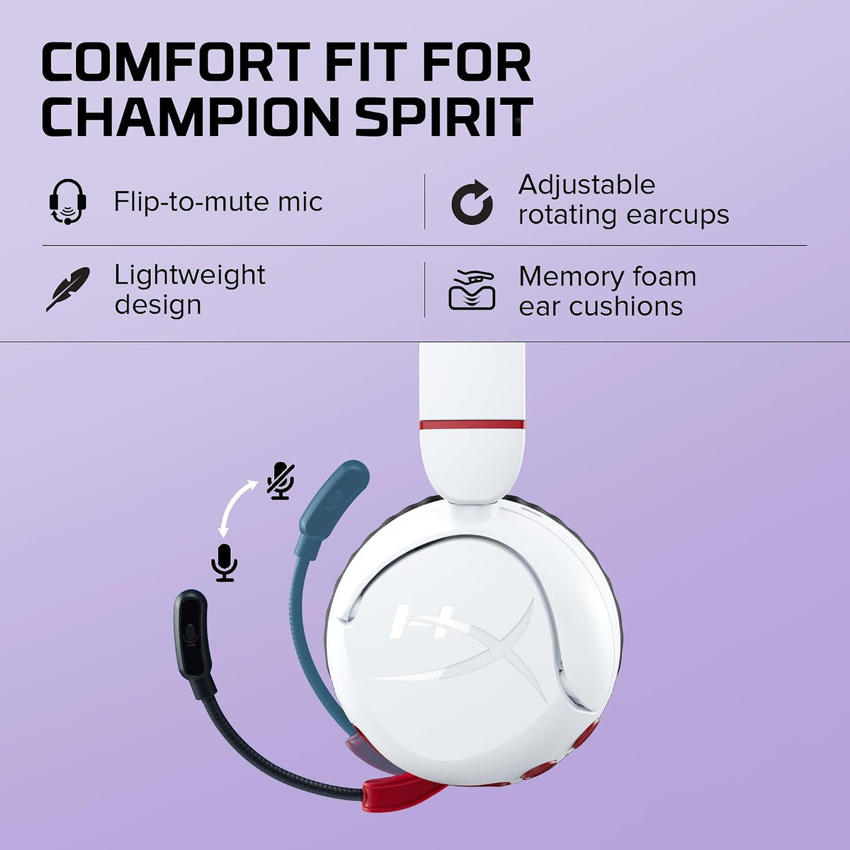 HyperX Cloud Mini Wireless WHT Headset — White — product image 5