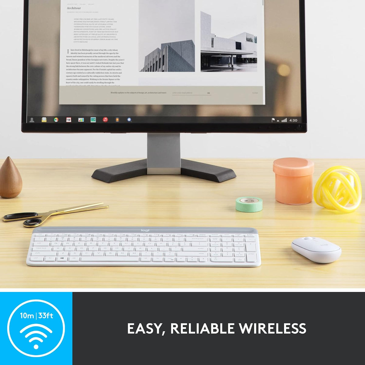 Logitech MK470 Keyboard and Mouse Combo — White