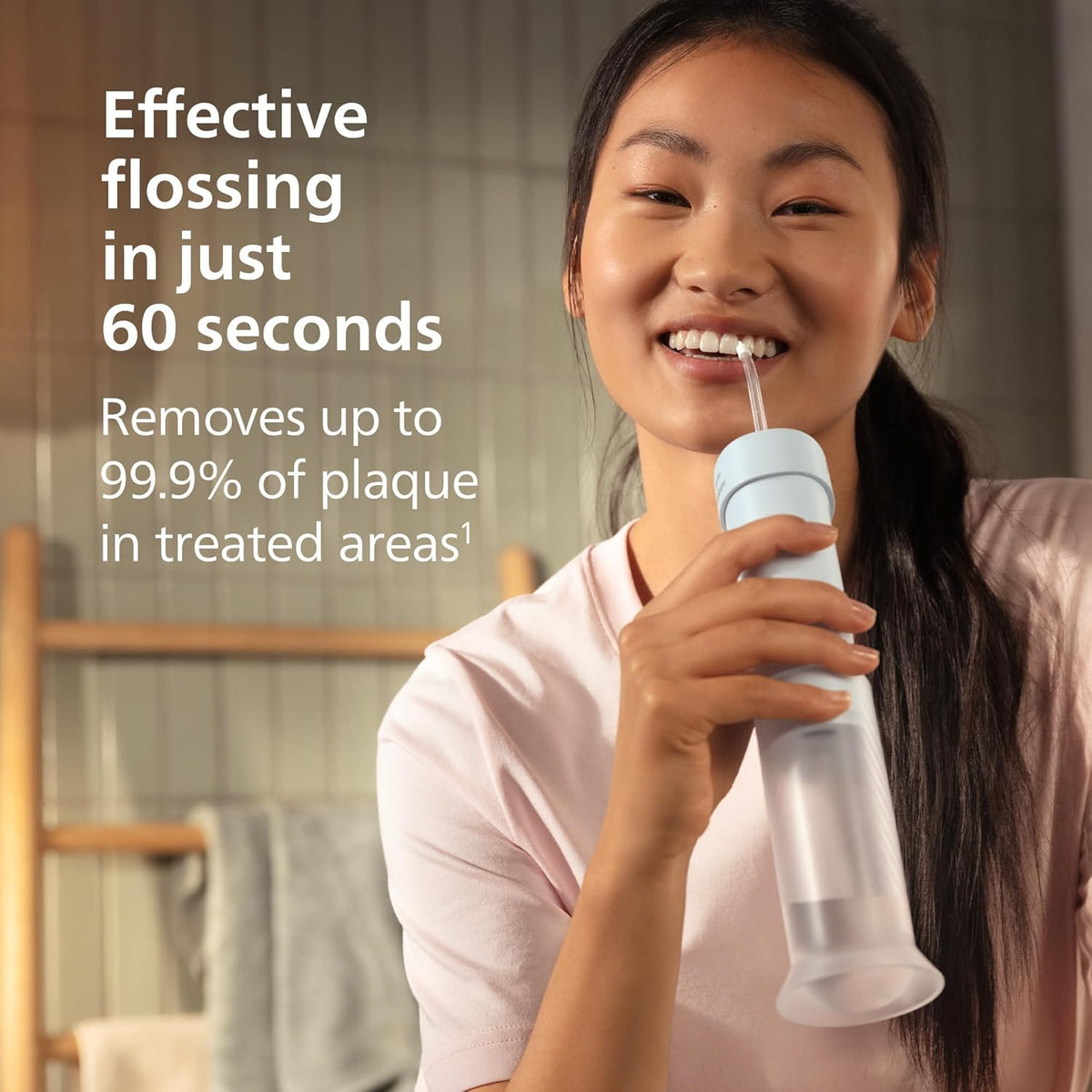 Philips Sonicare Compact Flosser 1000, Portable Water Flosser with 3 Flossing Modes, IPX7 Waterproof Oral Irrigator, Travel Friendly, Blue, Model HX3333/24 — Blue
