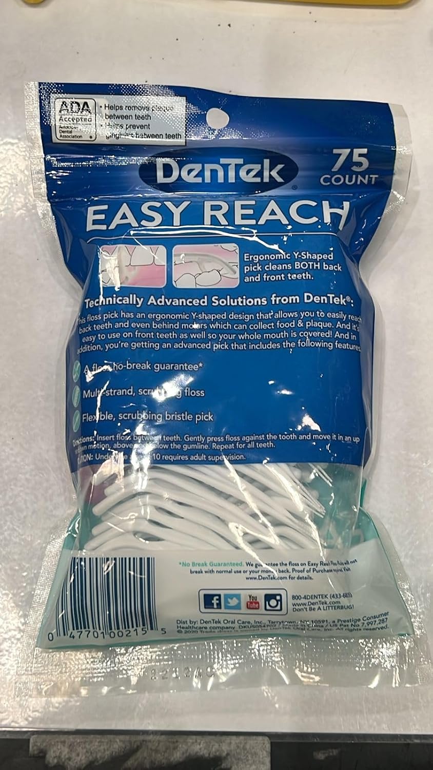 Dentek Complete Clean Y Floss Picks 75 Count (Pack of 2) — additional product view 2