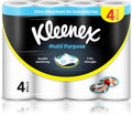 Kleenex Multi Purpose Kitchen Tissue Paper Towel, 2 PLY, 4 Rolls x 40 Sheets, Absorbent Towels for all Surfaces — front product image