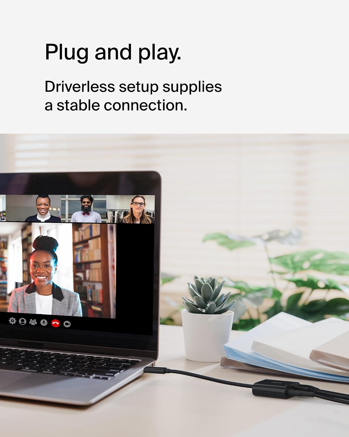 Belkin Connect USB-C to Ethernet + Charge Adapter 100W w/ Gigabit Ethernet Port and USB-C Port - [10/100/1000] Mbps for Fast Internet Connection - Compatible with iPhone 16, 15, Galaxy S24 & More