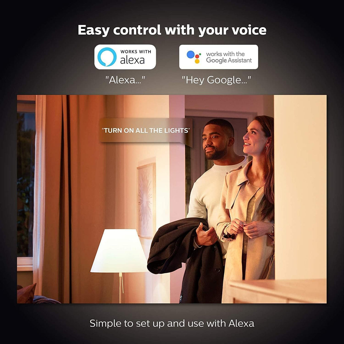 Philips Hue NEW White Smart Light Bulb 60W - 806 Lumen 2 Pack [E27 Edison Screw] With Bluetooth. Works with Alexa, Google Assistant, Apple Homekit. For Home Indoor Lighting, Livingroom and Bedroom. — White