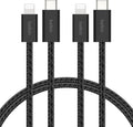 Belkin 2-Pack Braided USB-C Cable with Lightning Connector 5ft - Soft, Flexible Fast-Charging Cable, Lightning Charger Cord for iPhone 14 & Earlier Series, iPad 9th Gen, & AirPods - Black