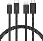 Belkin 2-Pack Braided USB-C Cable with Lightning Connector 5ft - Soft, Flexible Fast-Charging Cable, Lightning Charger Cord for iPhone 14 & Earlier Series, iPad 9th Gen, & AirPods - Black