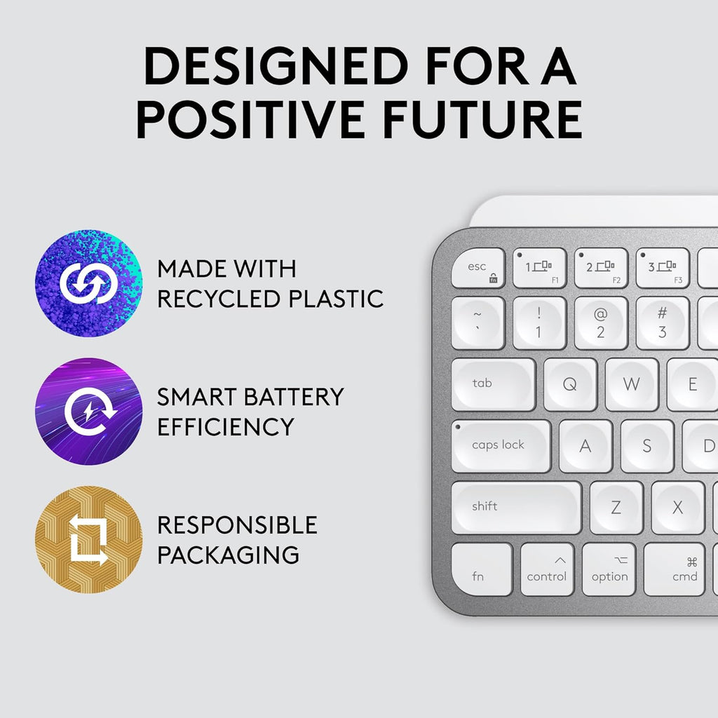 Logitech MX Keys Mini for Mac Keyboard — Pale Grey
