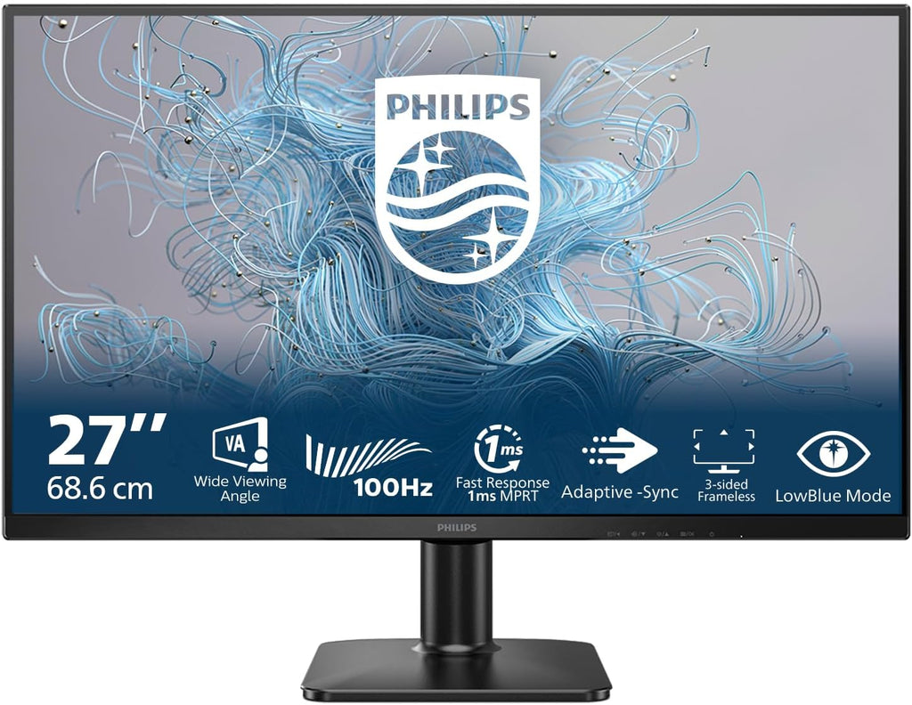 Philips 27E2N1100L - 27 inch Full HD monitor, Adayptive image synchronization (1920x1080, 100 Hz, 1x D-Sub, 1x HDMI 1.4) black — Black
