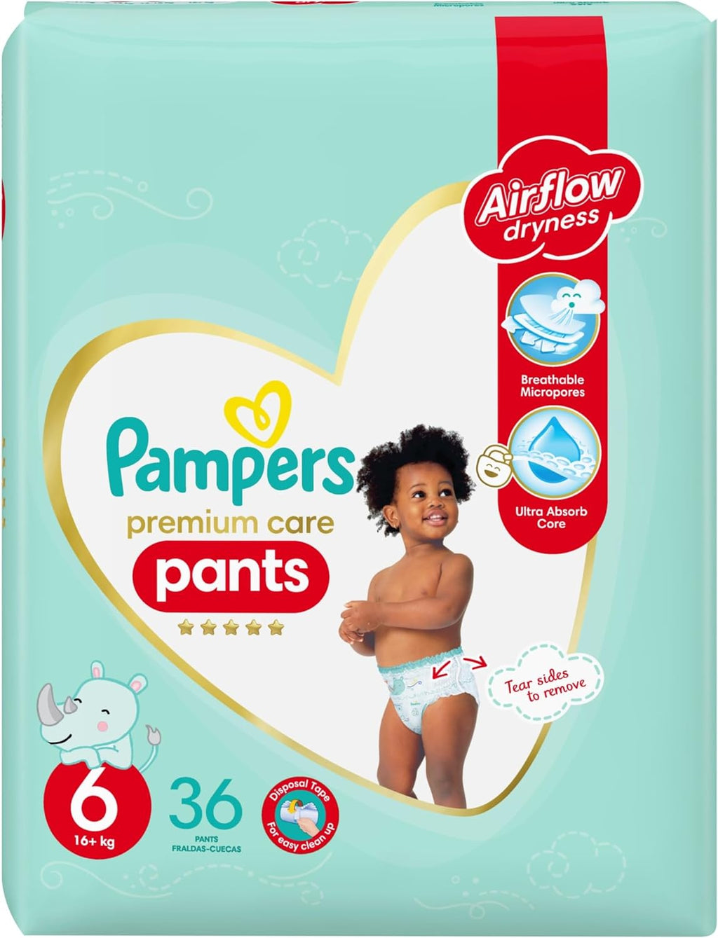 Pampers Premium Care Taped Baby Diapers, Size 5, 11-16kg, Unique Softest Absorption for Ultimate Skin Protection, 168 Count