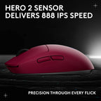 Logitech G PRO 2 LIGHTSPEED Gaming Mouse — Magenta