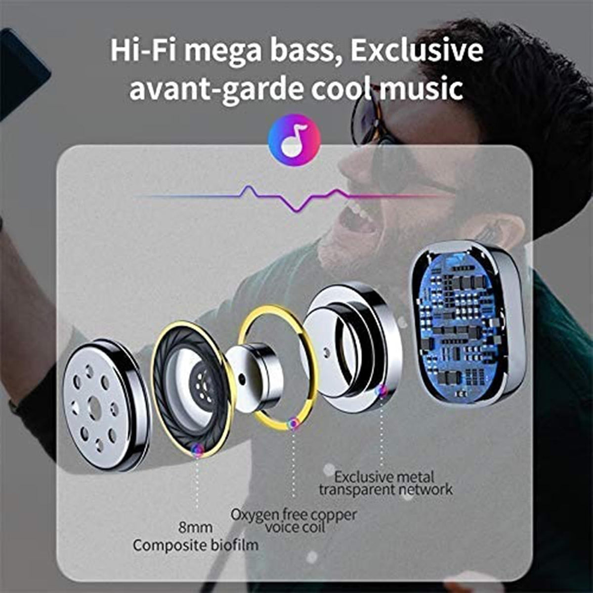 Baseus Encok A03 Single-Ear Wireless Earphone — White