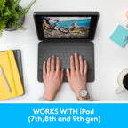 Logitech Rugged Folio Keyboard Case for iPad 7th / 8th / 9th Gen — Graphite