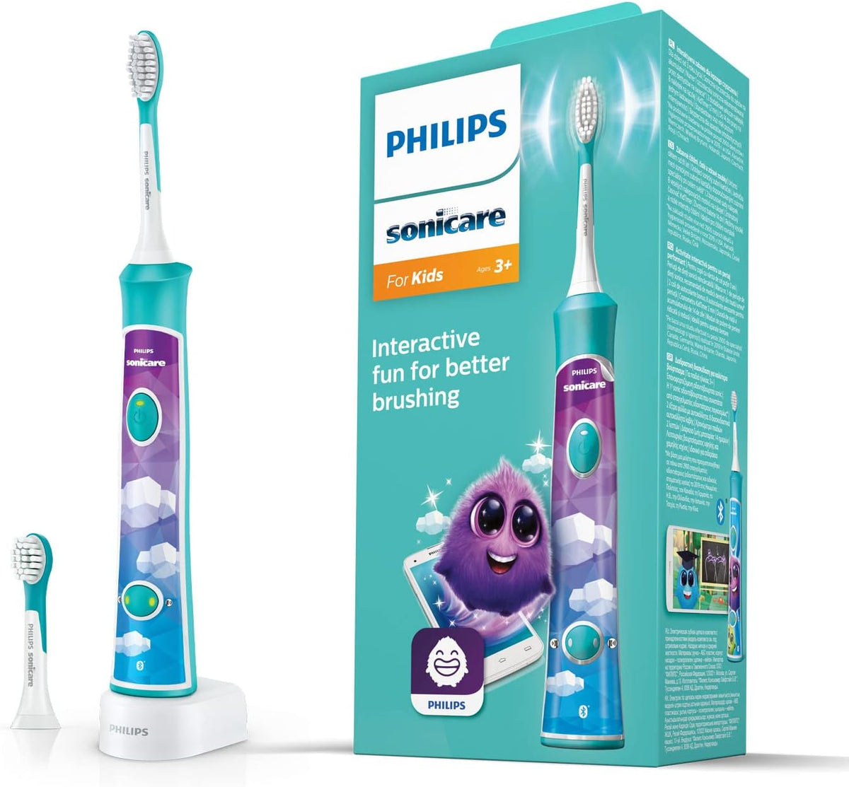 Philips Sonicare for Kids HX6322/04 Electric Toothbrush with Bluetooth App — blue