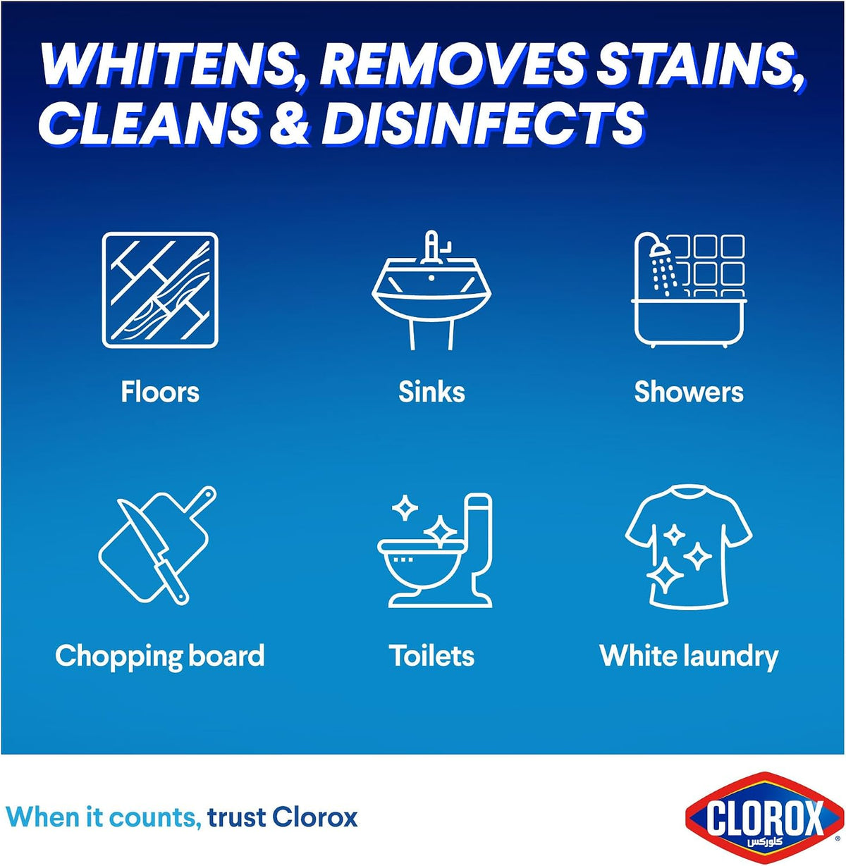 Clorox Liquid Bleach 1.89L, Lavender Scent New Fragrance Experience, Kills 99.9% of Viruses and Bacteria — additional view 4